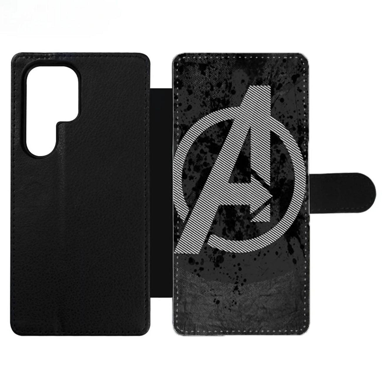 AVENGERS LOGO GRAY Wallet Samsung Case