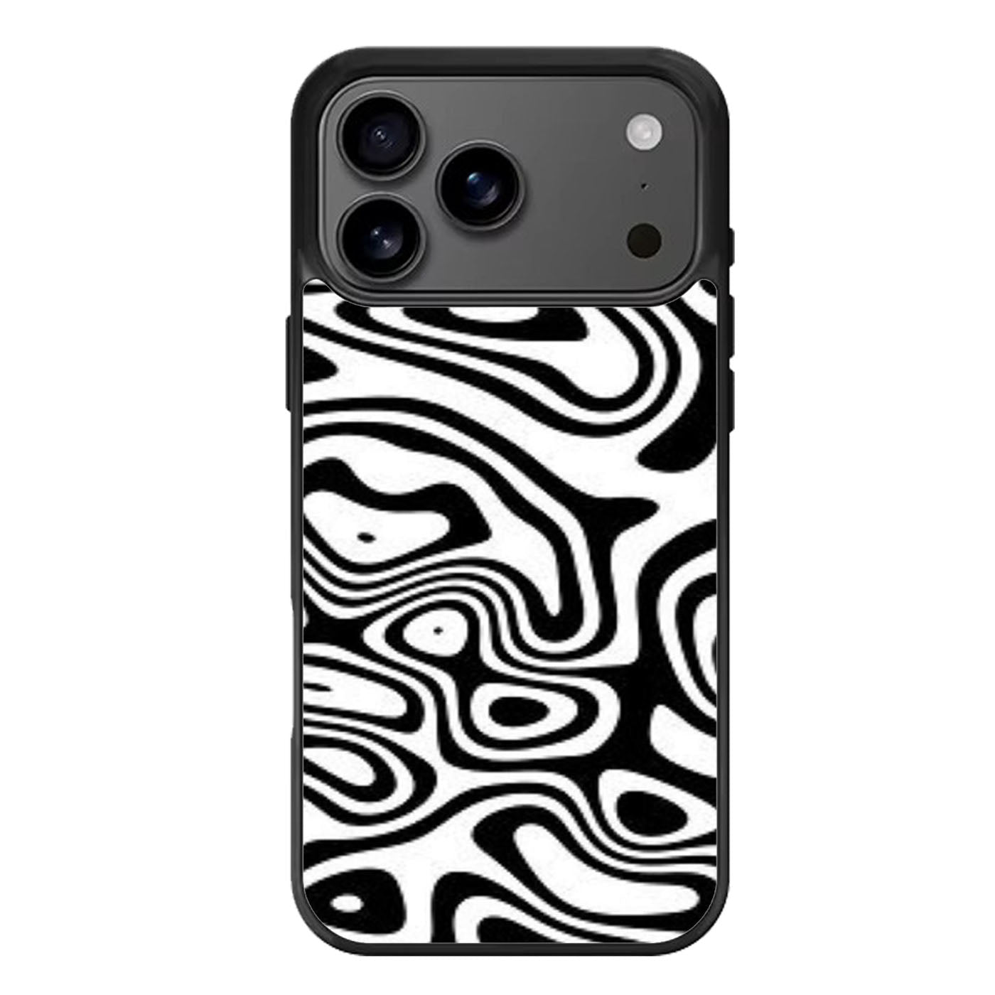 Abstract Black And White Background iPhone 17 Pro Max Case