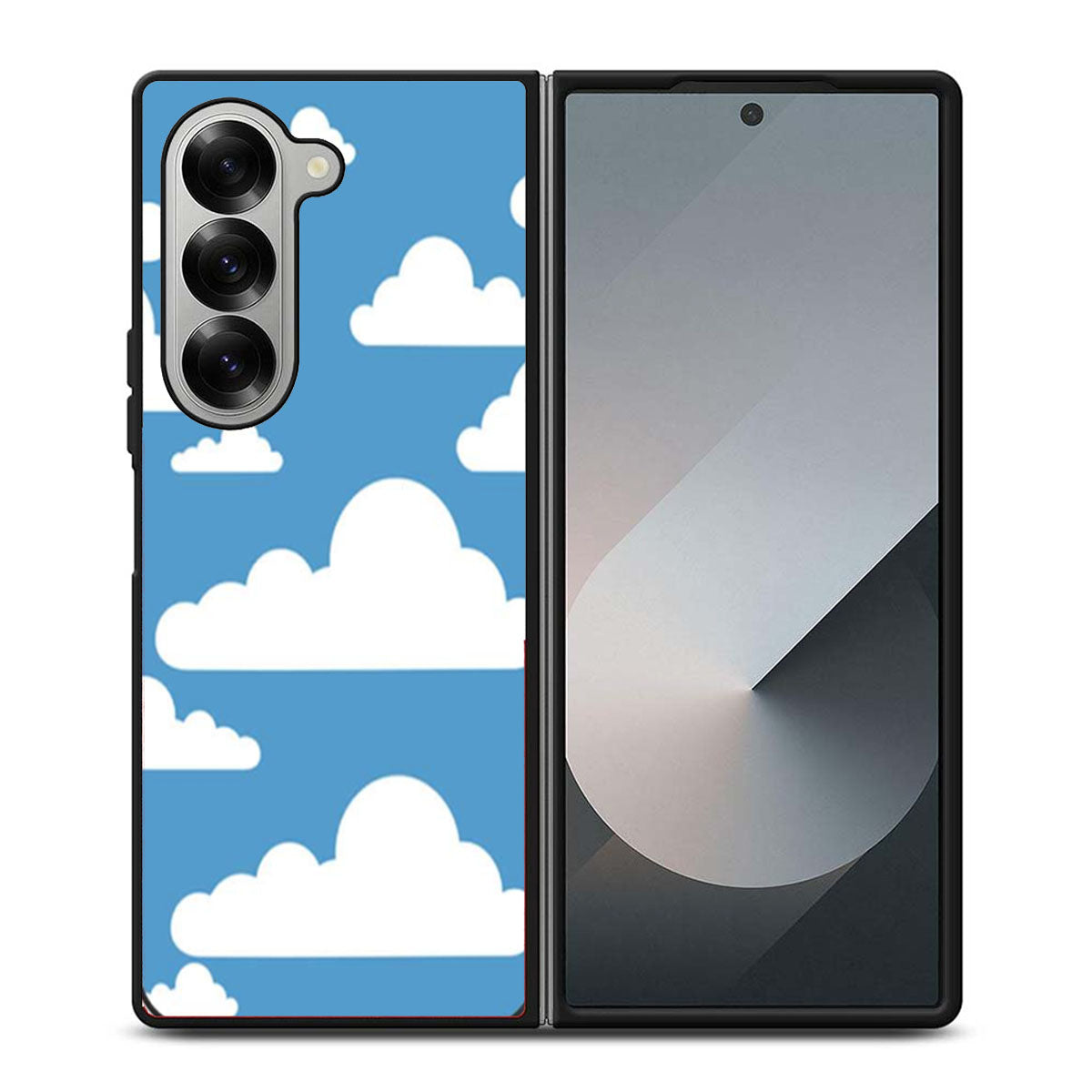 Abstract Blue Sky White Cloud Samsung Z Fold 6 Case