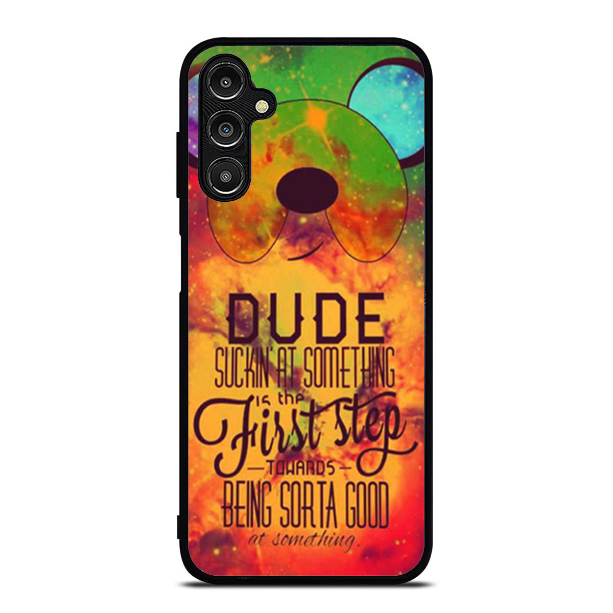 Adventure Time Jake The Dog Quote Galaxy Nebula Samsung A16 Case