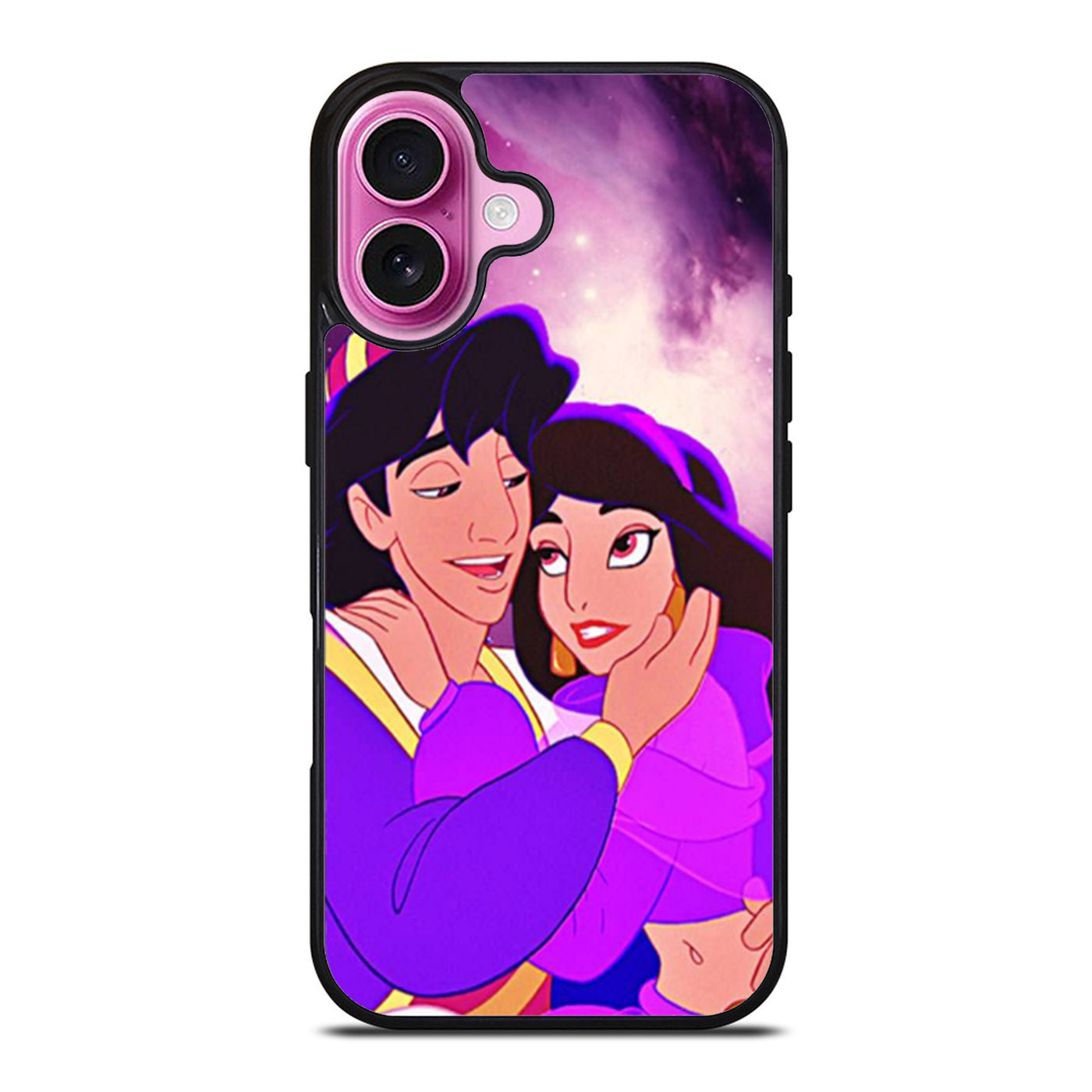 Aladdin And Jasmine Disney In Galaxy Nebula iPhone Case Cover