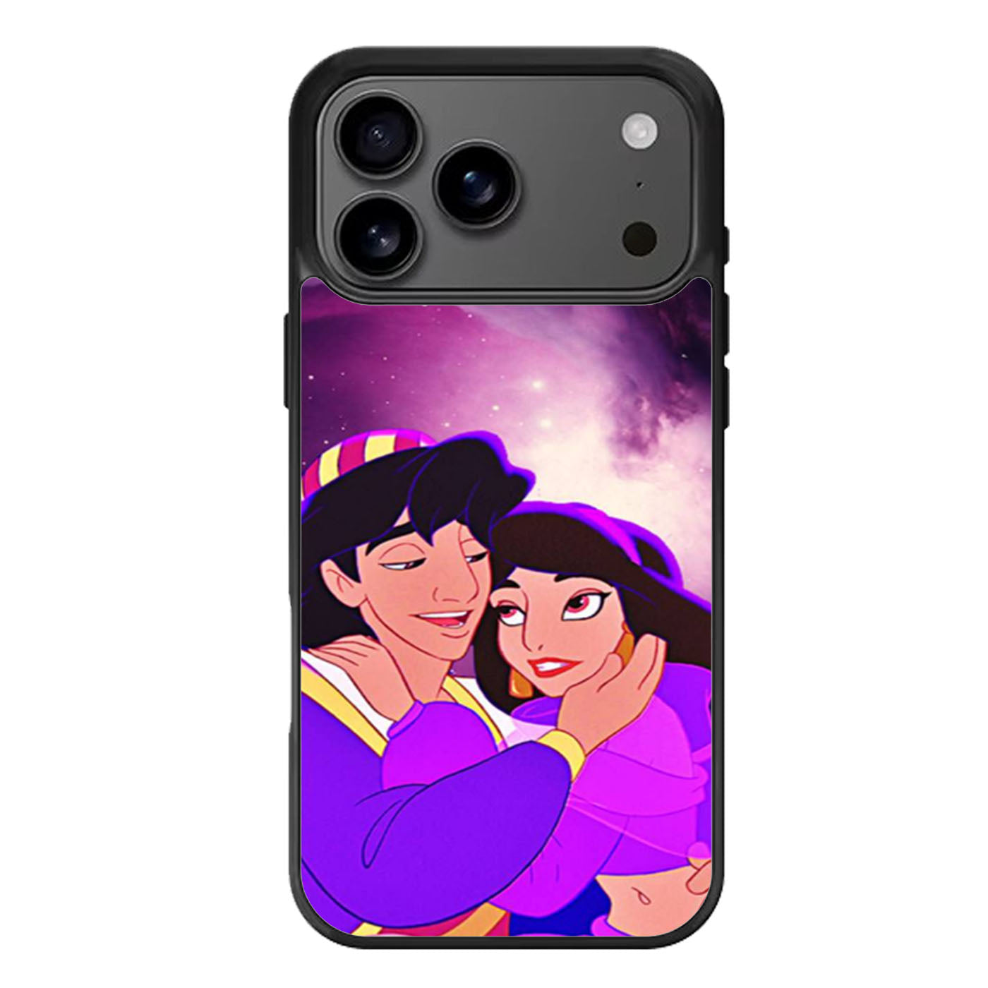 Aladdin And Jasmine Disney In Galaxy Nebula iPhone 17 Pro Max Case