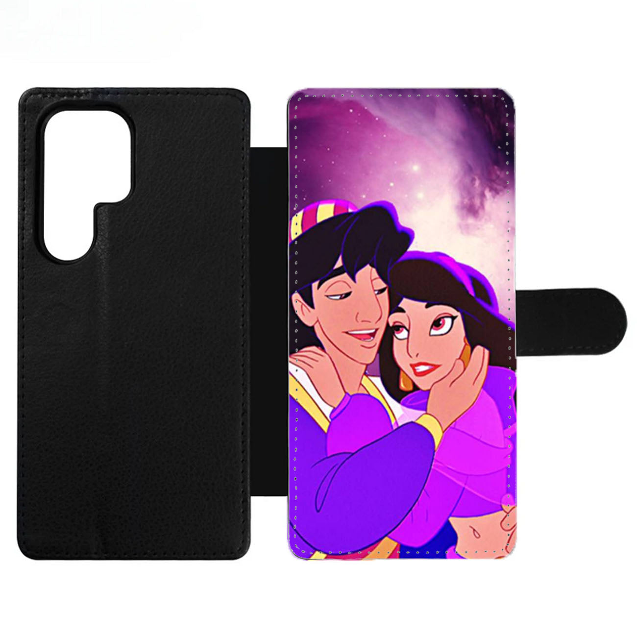 Aladdin And Jasmine Disney In Galaxy Nebula Wallet Samsung Case