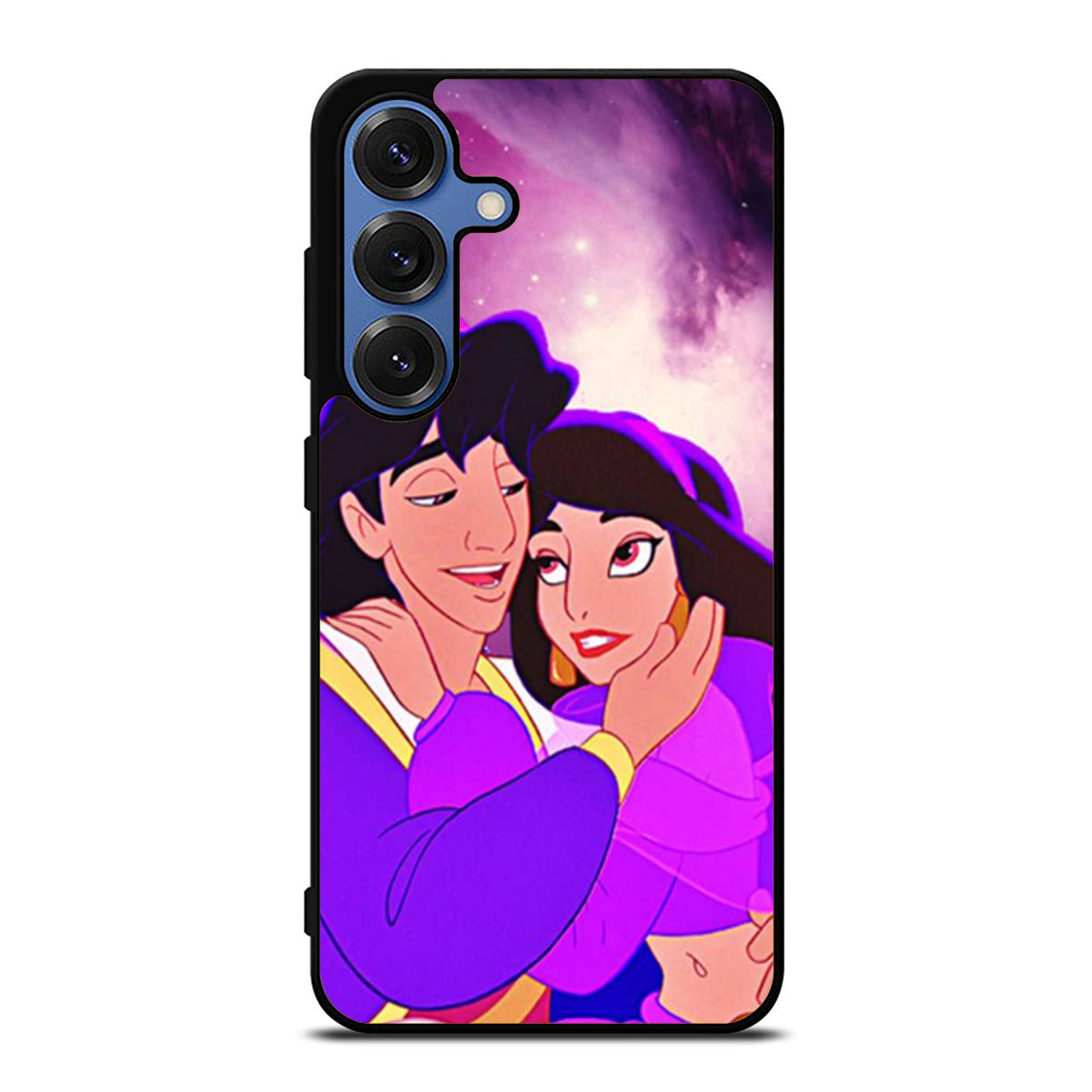 Aladdin And Jasmine Disney In Galaxy Nebula Samsung S25 Ultra Case