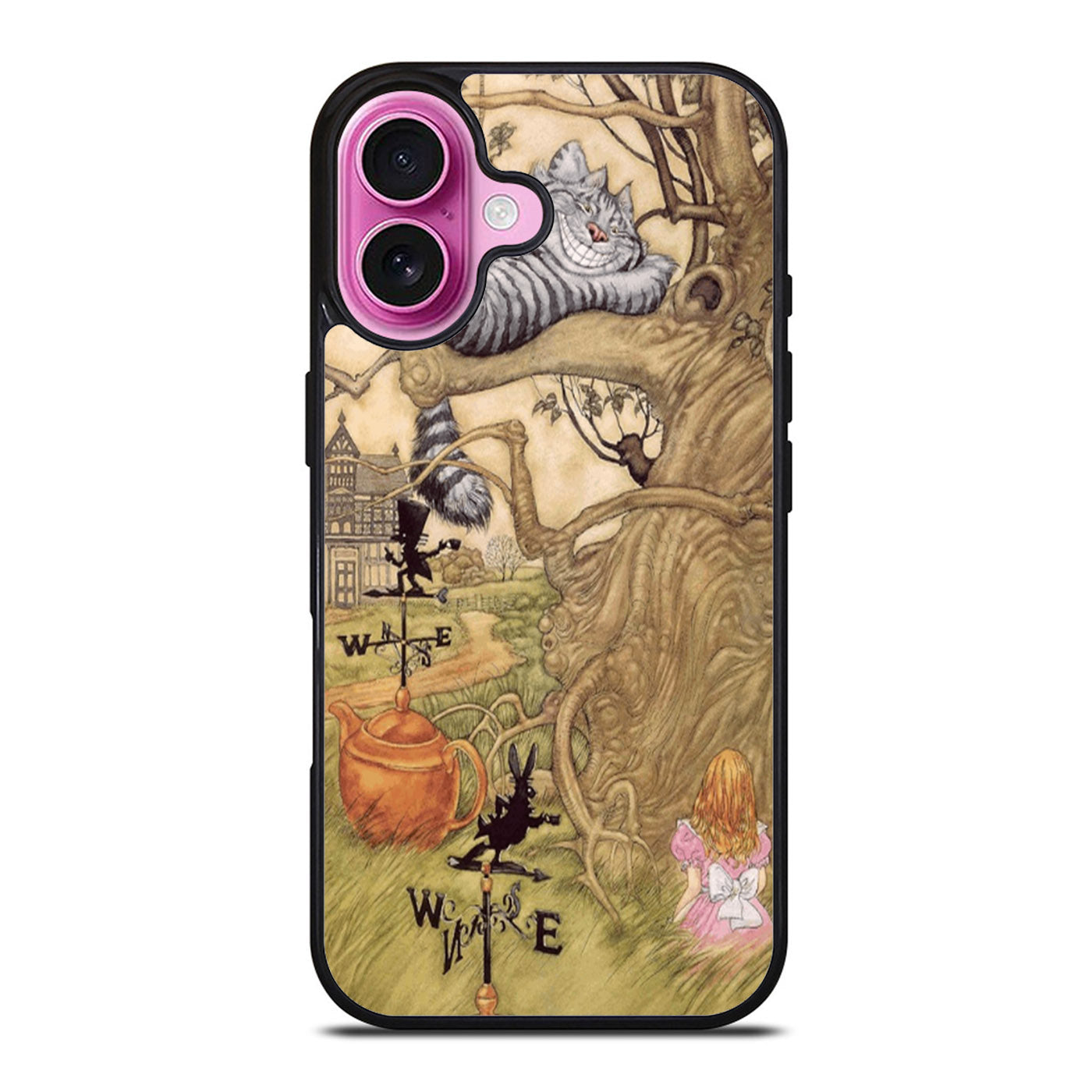 Alice And The Cheshire Art iPhone Case Cover