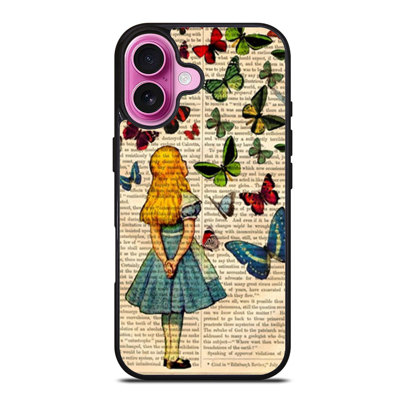 Alice In Wonderland Book Butterflies iPhone Case Cover