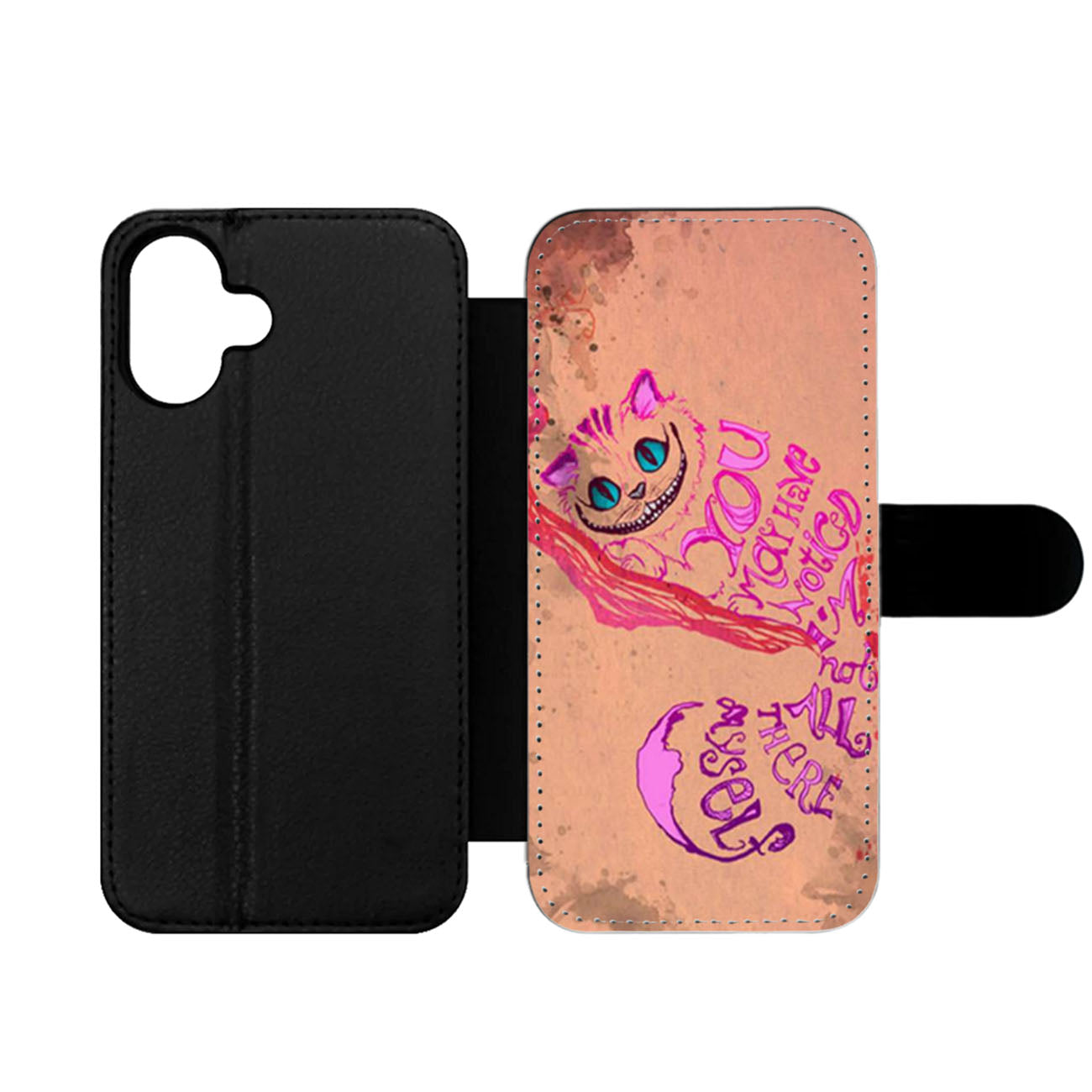 Alice In Wonderland Cheshire Cat Quote Wallet iPhone Case