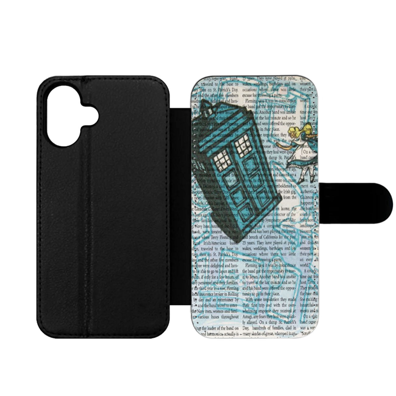 Alice In Wonderland Tardis Doctor Who Wallet iPhone Case