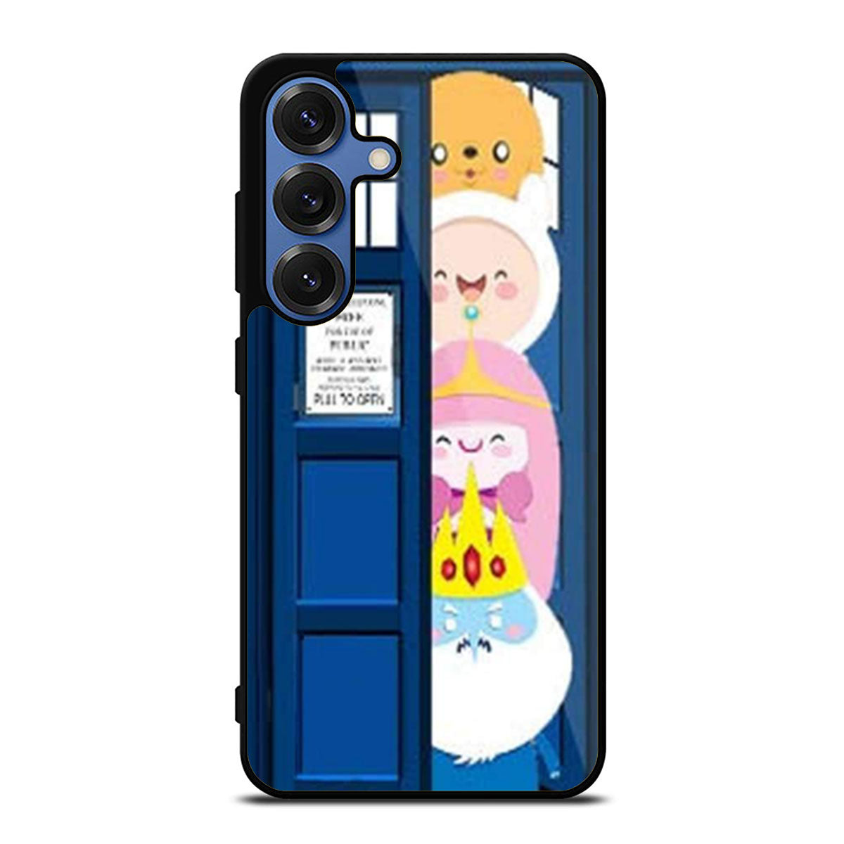 All Character Adventure Time in Tardis Dr Who Samsung S25 Ultra Case