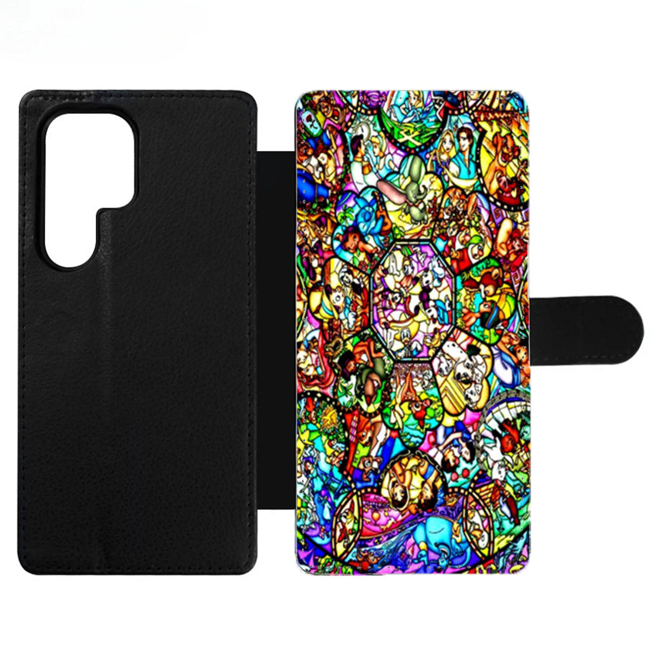All Characters Disney Stained Glass Wallet Samsung Case