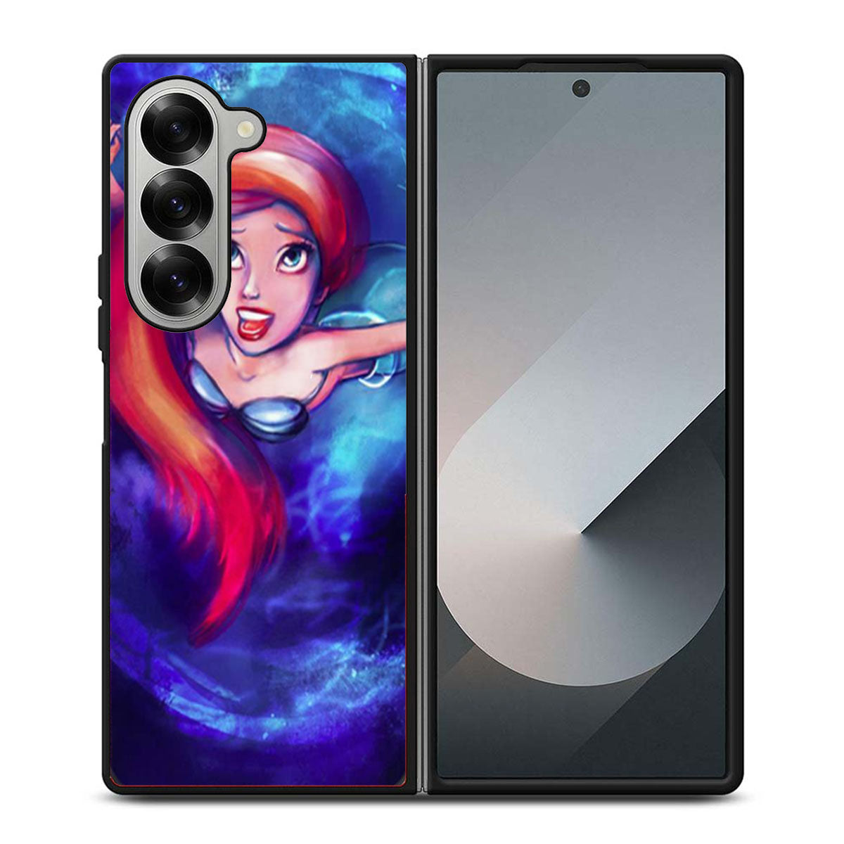 Ariel Little Mermaid Sparkling Samsung Z Fold 6 Case