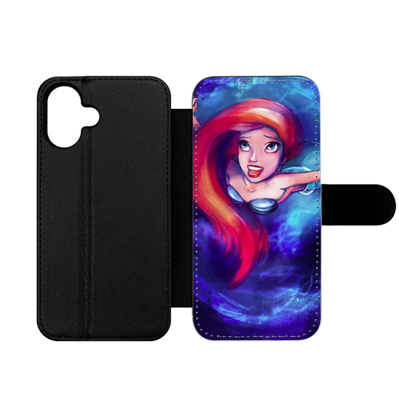 Ariel Little Mermaid Sparkling Wallet iPhone Case