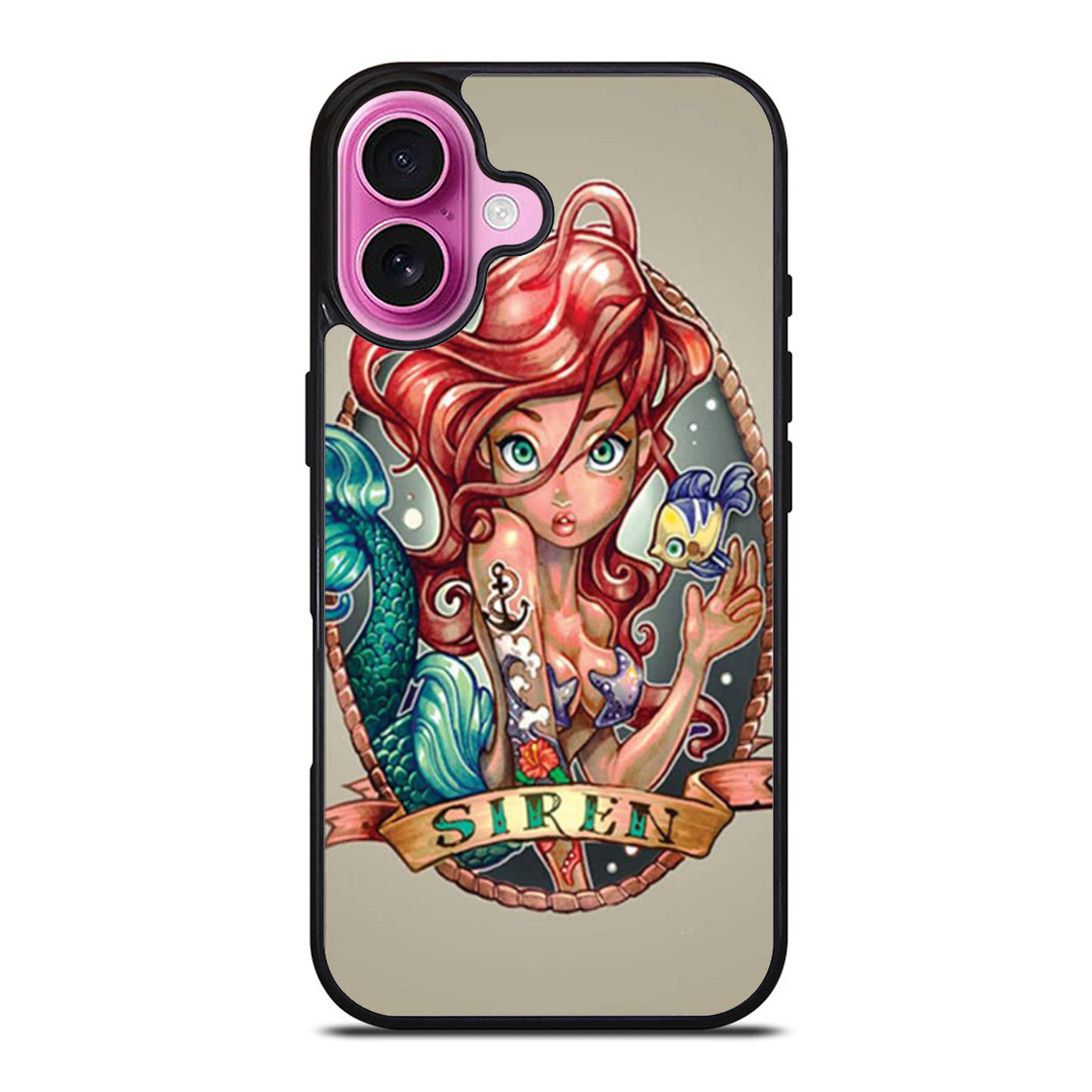Ariel Little Mermaid Tattoo iPhone Case Cover