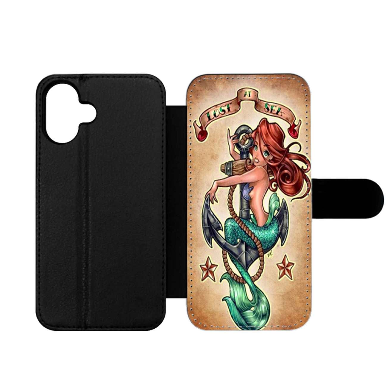 Ariel Lost At Sea Anchor Refuse Wallet iPhone Case