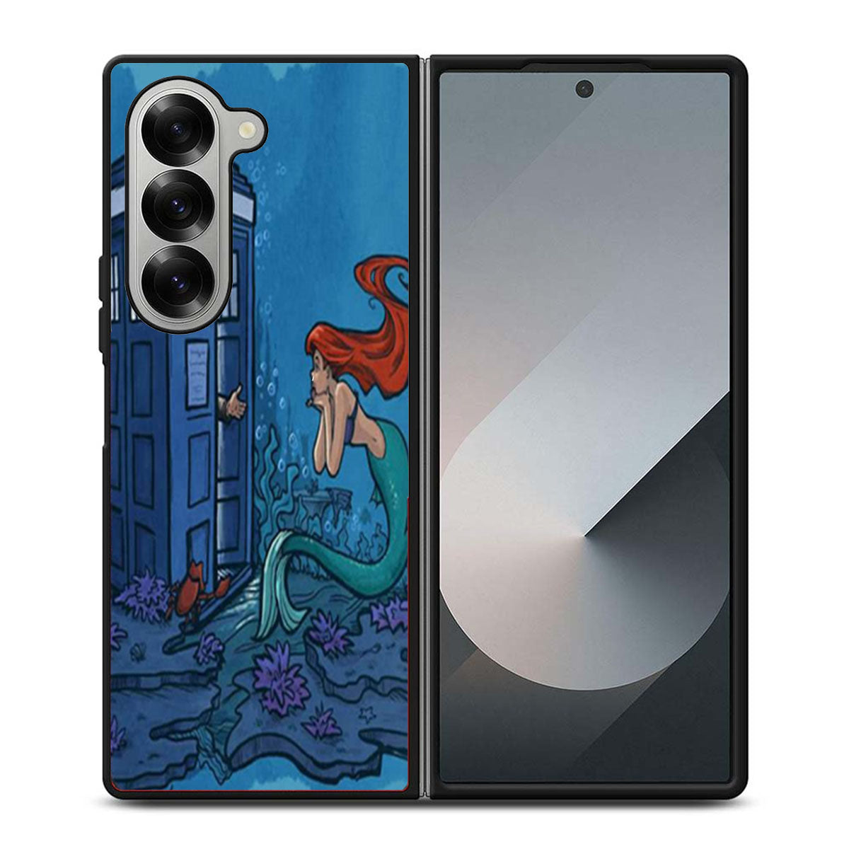 Ariel Mermaid Tardis Samsung Z Fold 6 Case