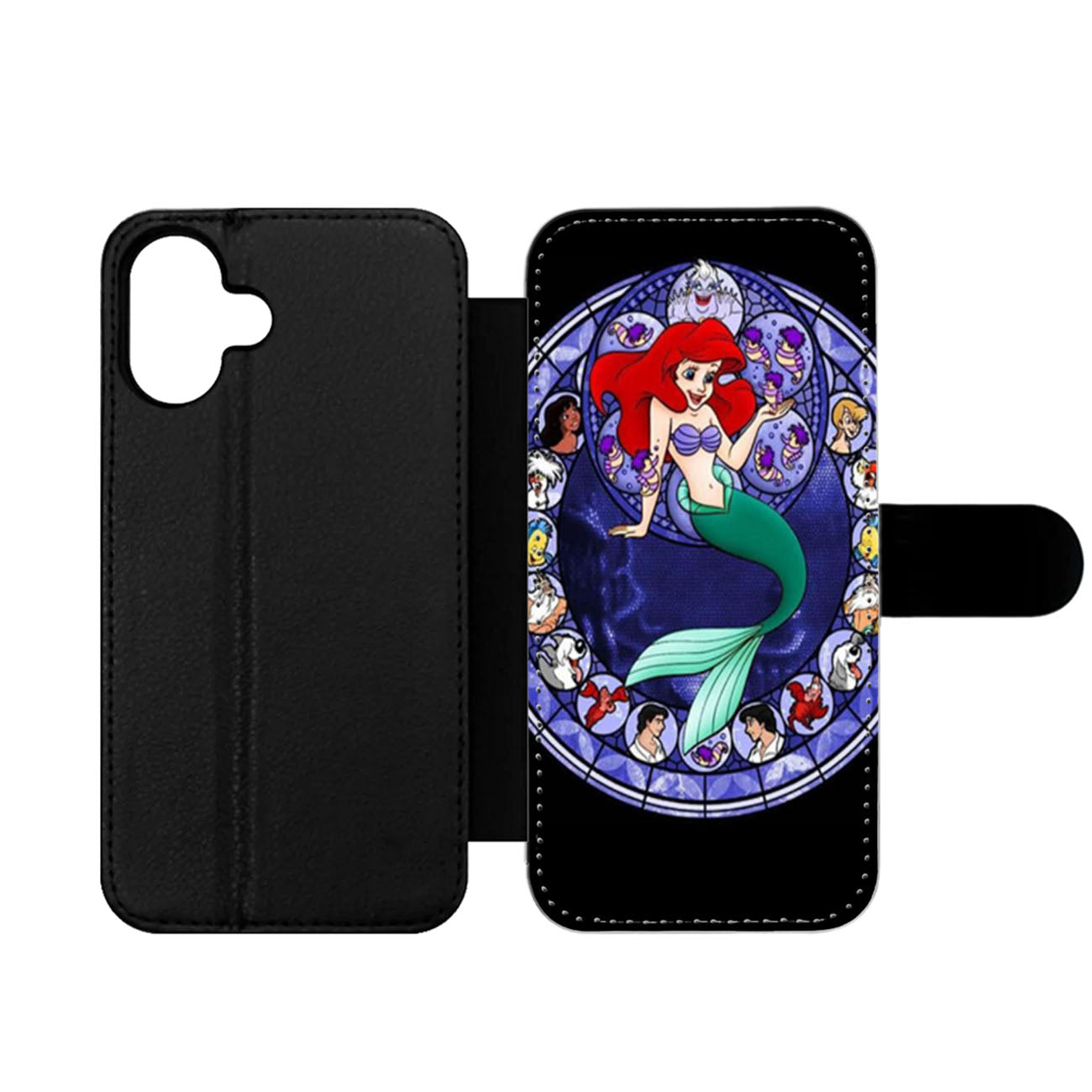 Ariel the Little Mermaid Stained Glass Wallet iPhone Case
