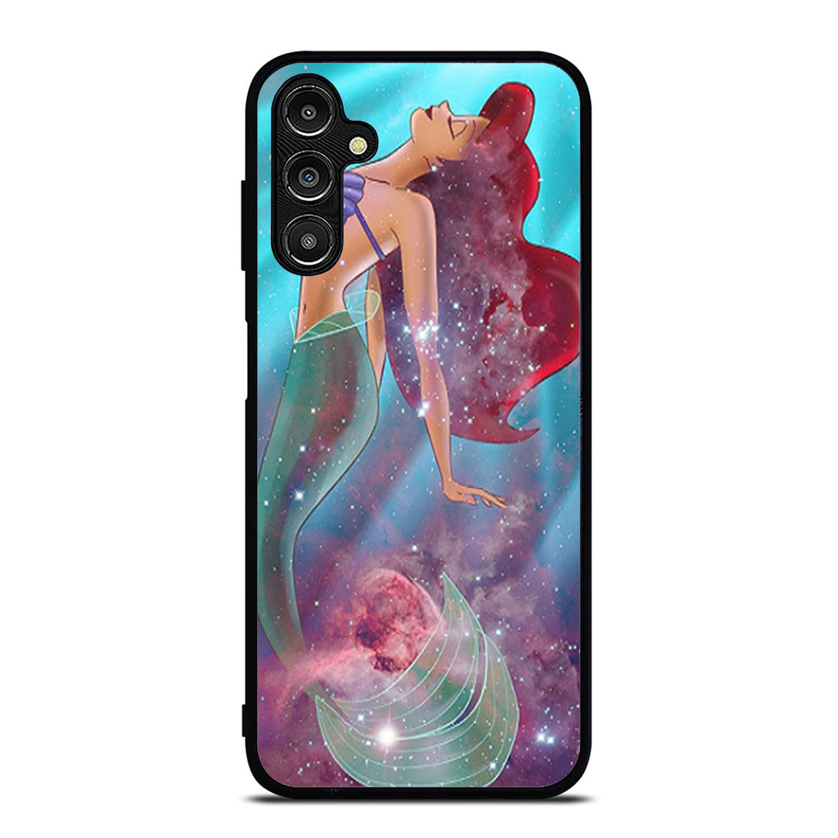 Ariel the Little Mermaid on Galaxy Nebula Samsung A16 Case