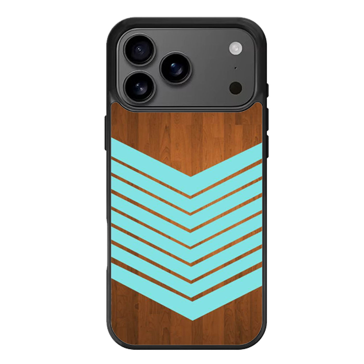 Arrow Blue Teal Wood iPhone 17 Pro Max Case