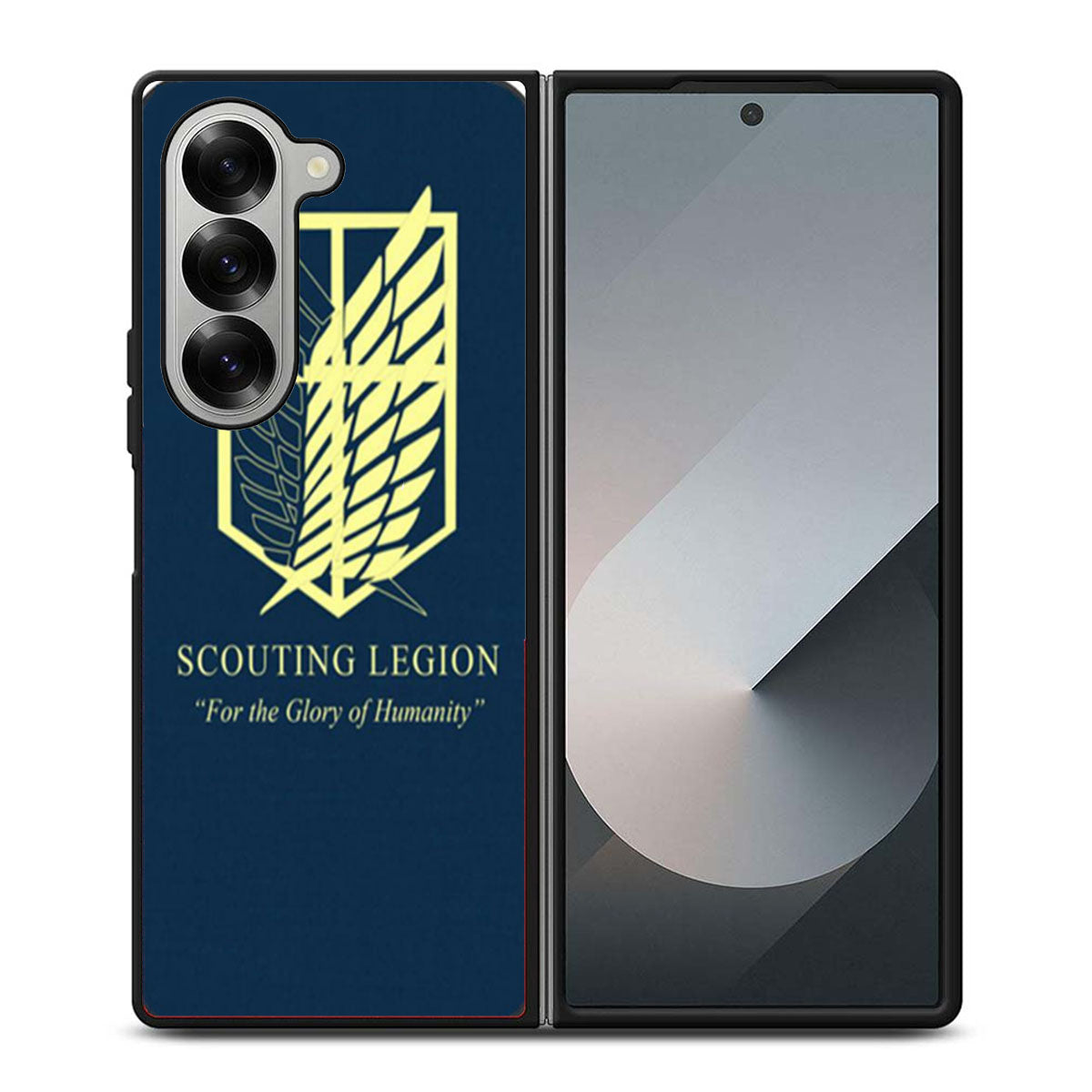 Attack on Titan Scouting Legion Blue Samsung Z Fold 6 Case