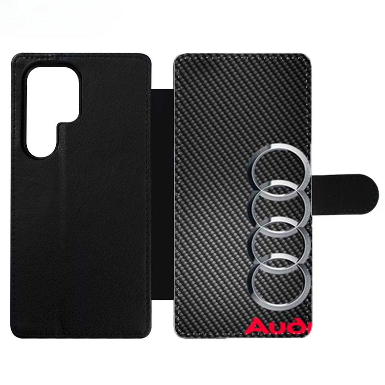 Audi Carbon Fiber Look Wallet Samsung Case