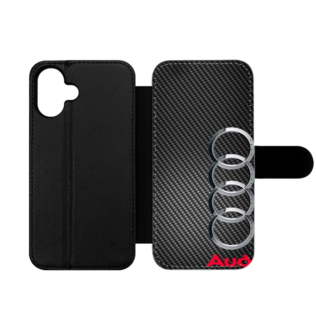 Audi Carbon Fiber Look Wallet iPhone Case