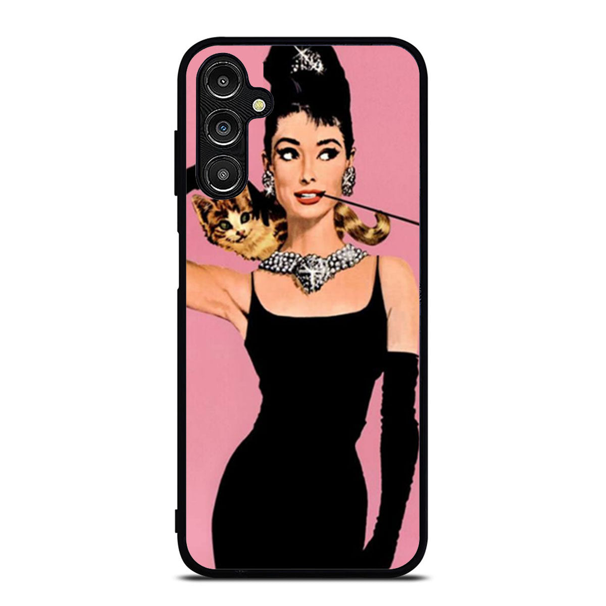 Audrey HepburnCat Pink Samsung A16 Case