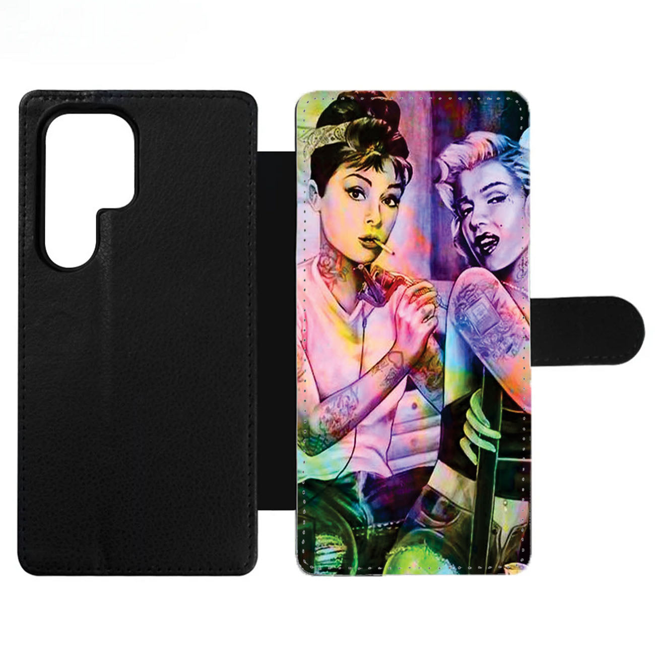 Audrey Hepburn And Marylin Monroe Wallet Samsung Case