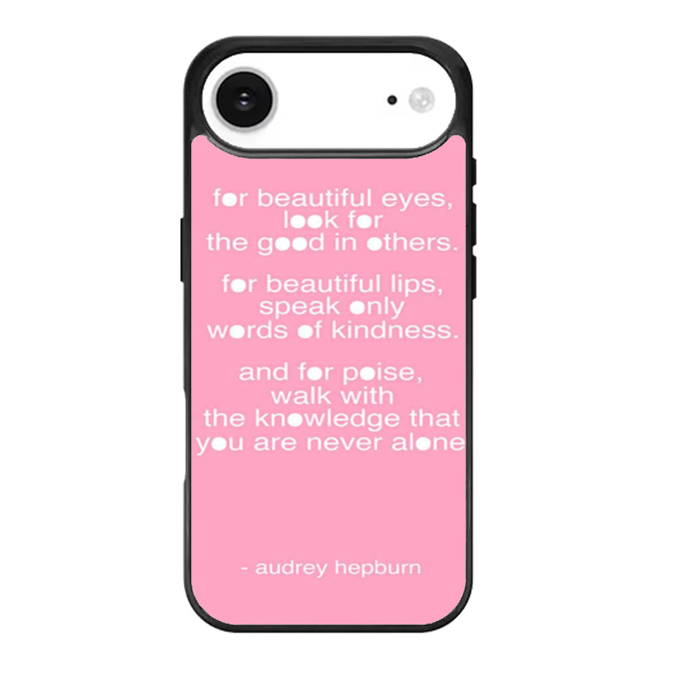 Audrey Hepburn Quote Pink Eye iPhone Air Case