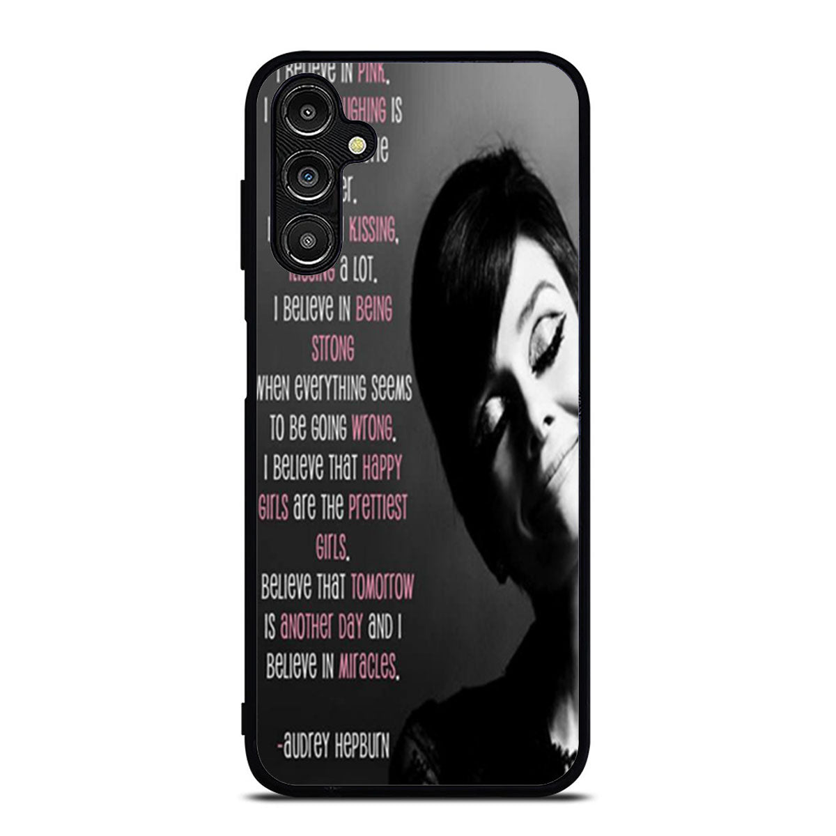Audrey Hepburn Quotes Samsung A16 Case