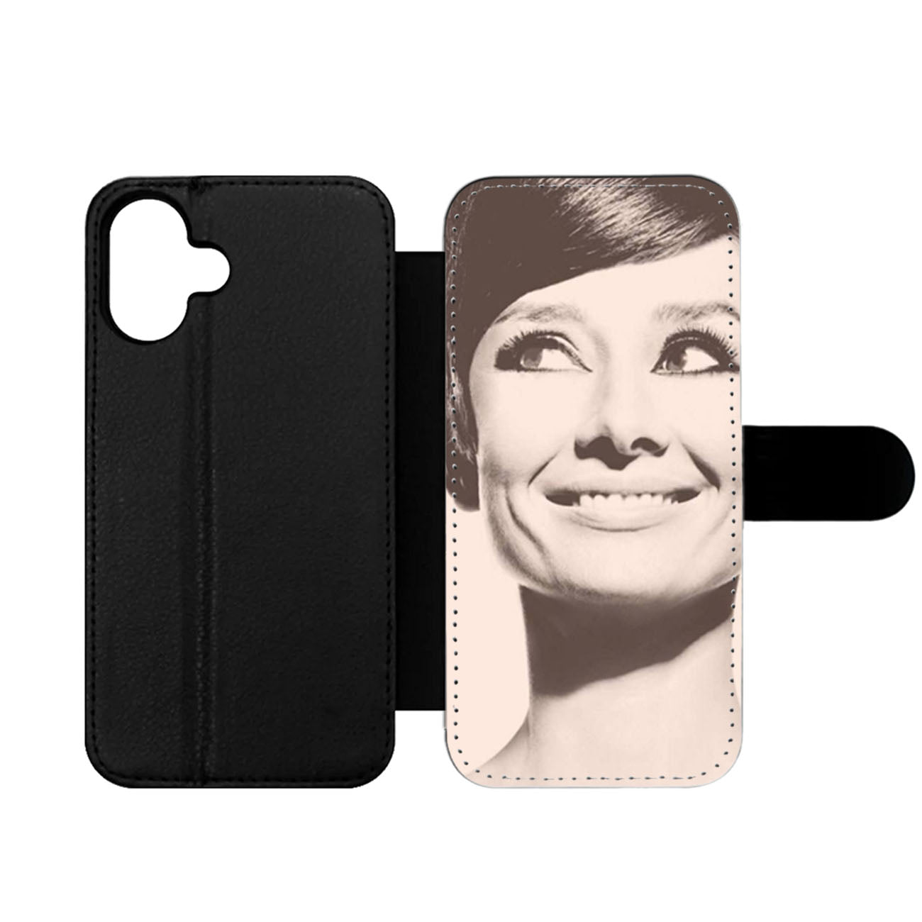 Audrey Hepburn Smile Wallet iPhone Case
