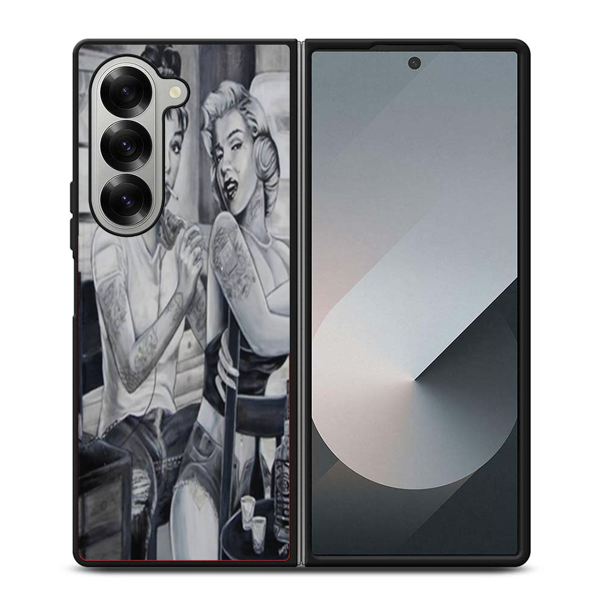 Audrey Hepburn and Marilyn Monroe Samsung Z Fold 6 Case