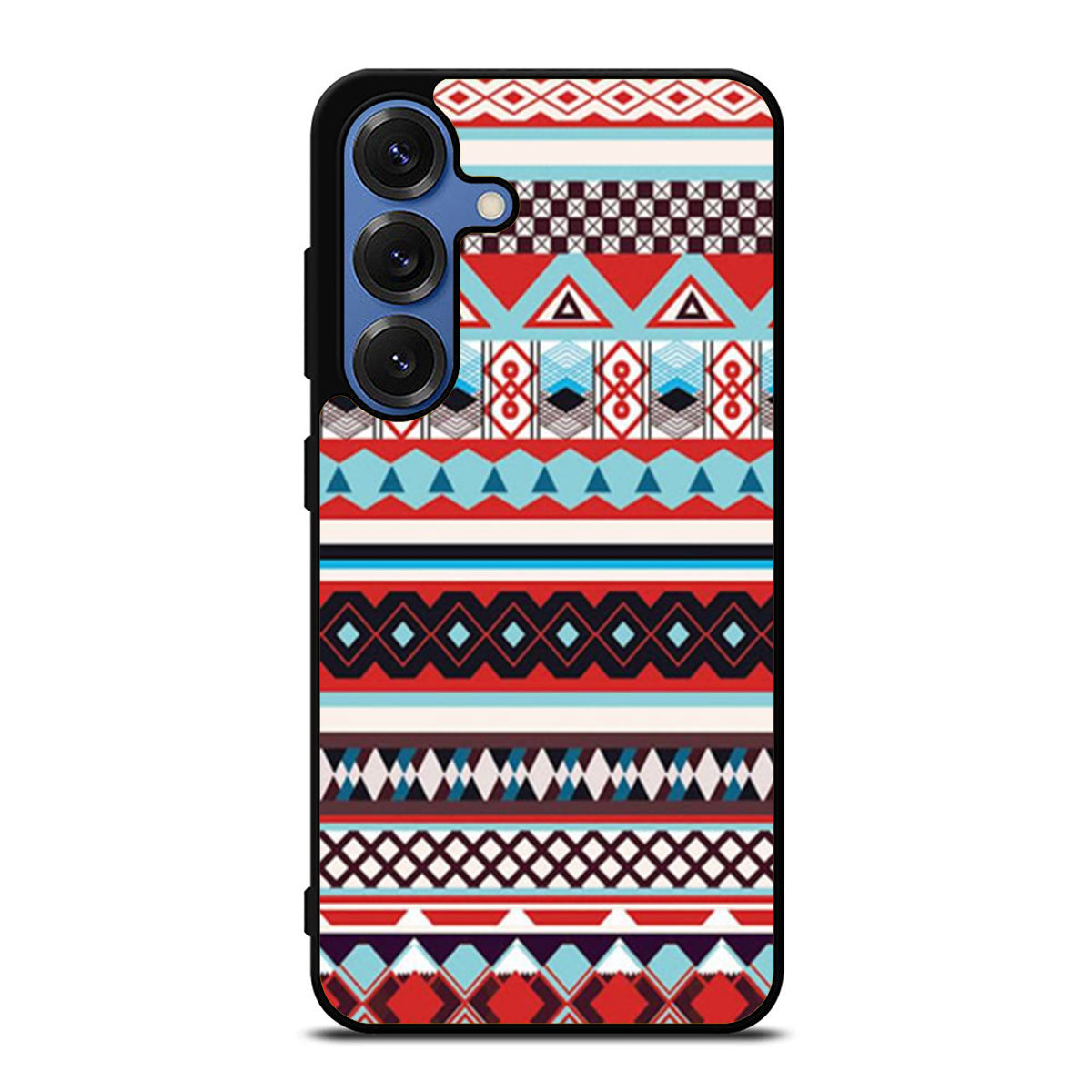 Aztec Tribal Geometric Pattern Blue Samsung S25 Ultra Case