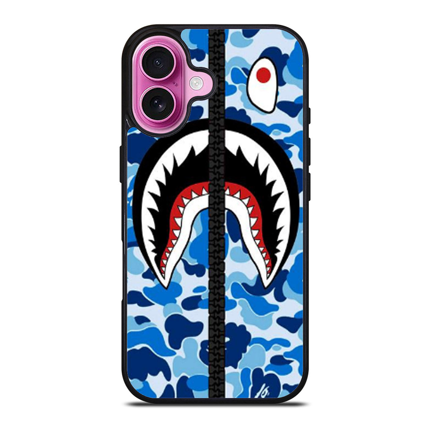 BAPE SHARK CAMO BLUE ZIP iPhone Case Cover