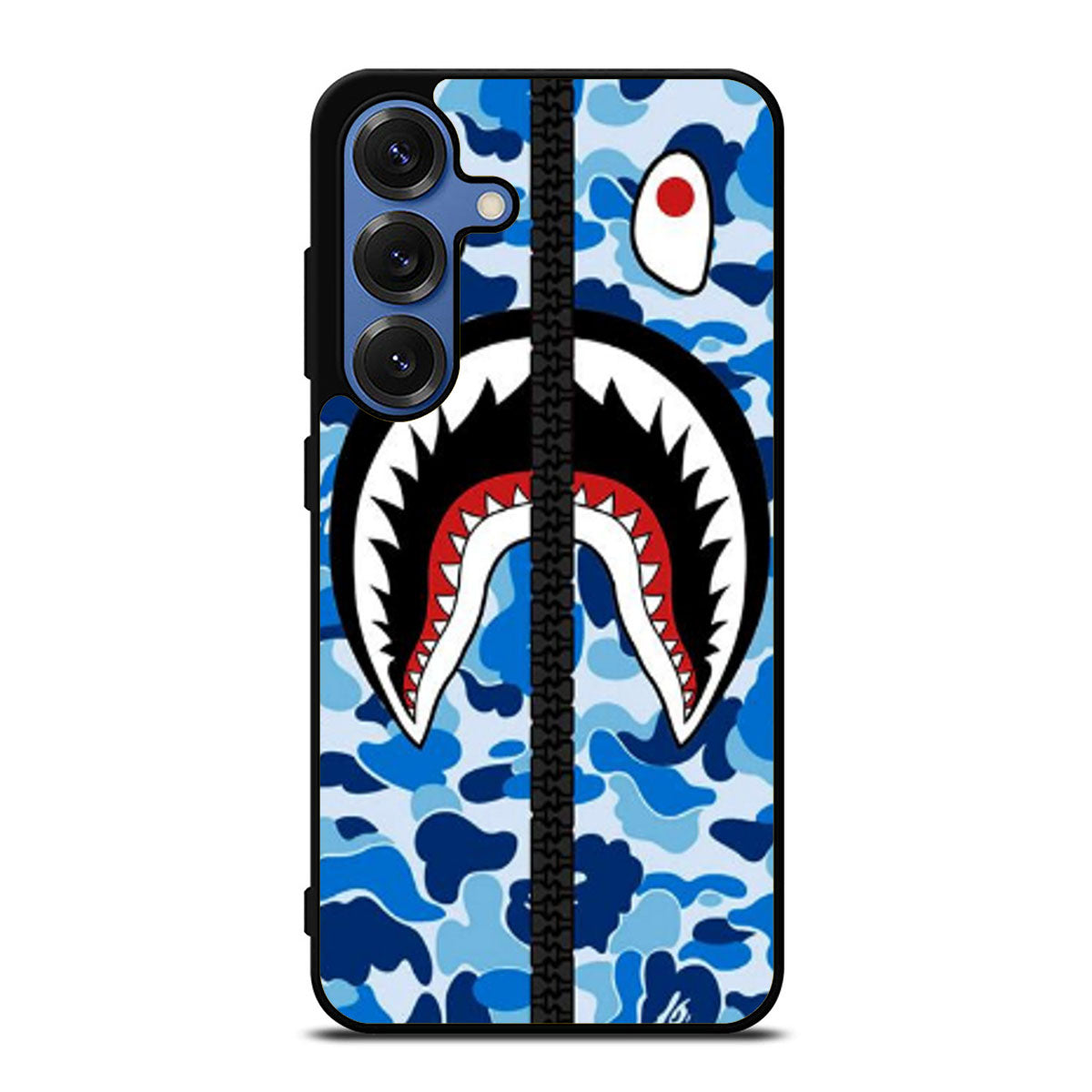 BAPE SHARK CAMO BLUE ZIP Samsung S25 Ultra Case