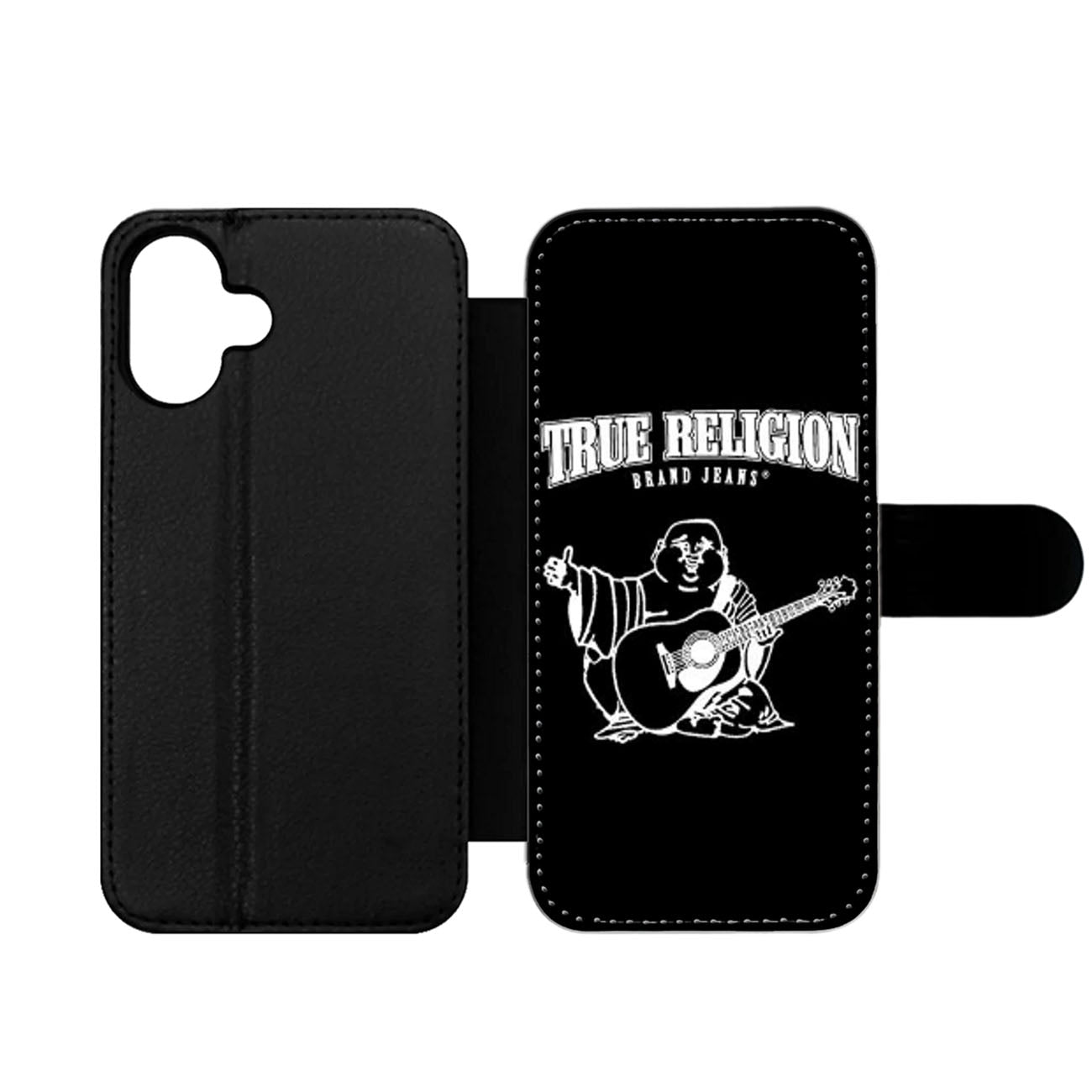 BIG BUDDHA TRUE RELIGION BLACK Wallet iPhone Case