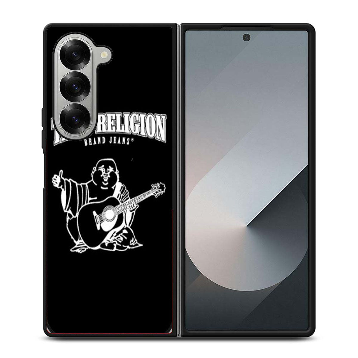 BIG BUDDHA TRUE RELIGION BLACK Samsung Z Fold 6 Case