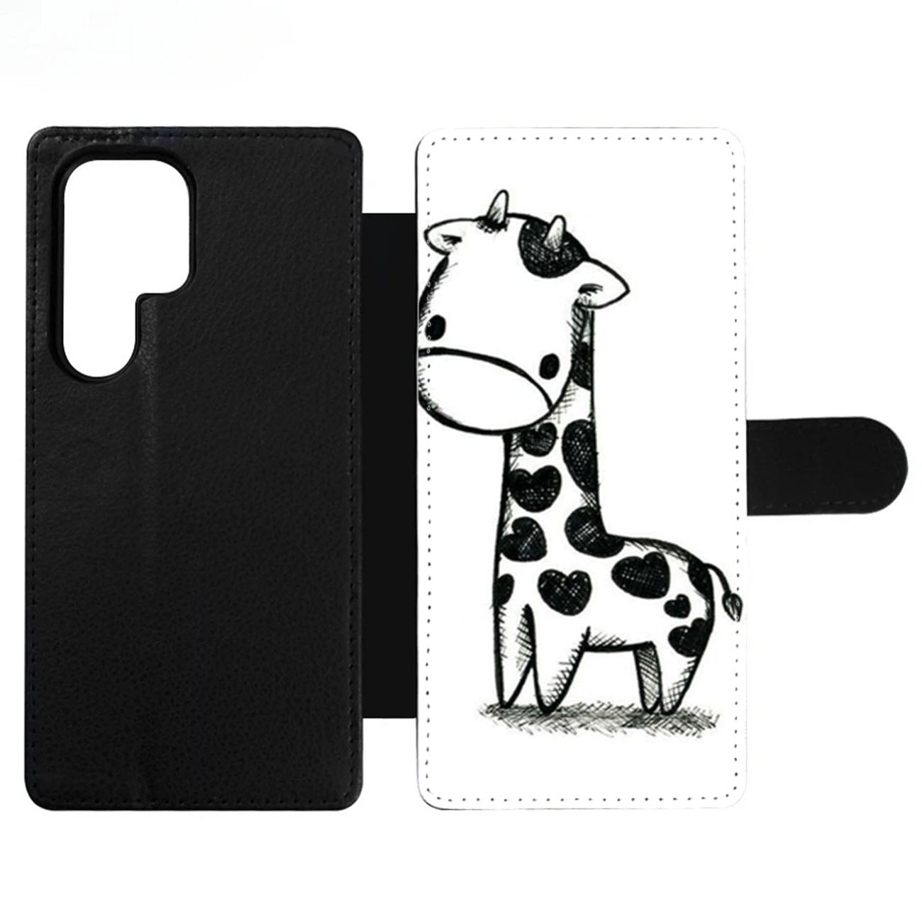 Baby Giraffe Sketch Wallet Samsung Case