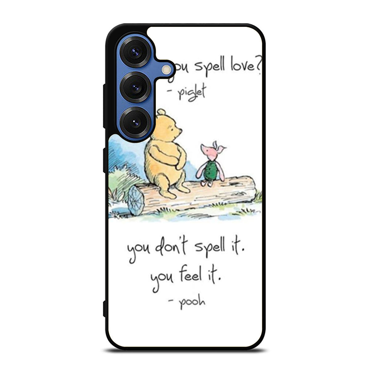 Baby Winnie The Pooh Piglet Love Quote Samsung S25 Ultra Case