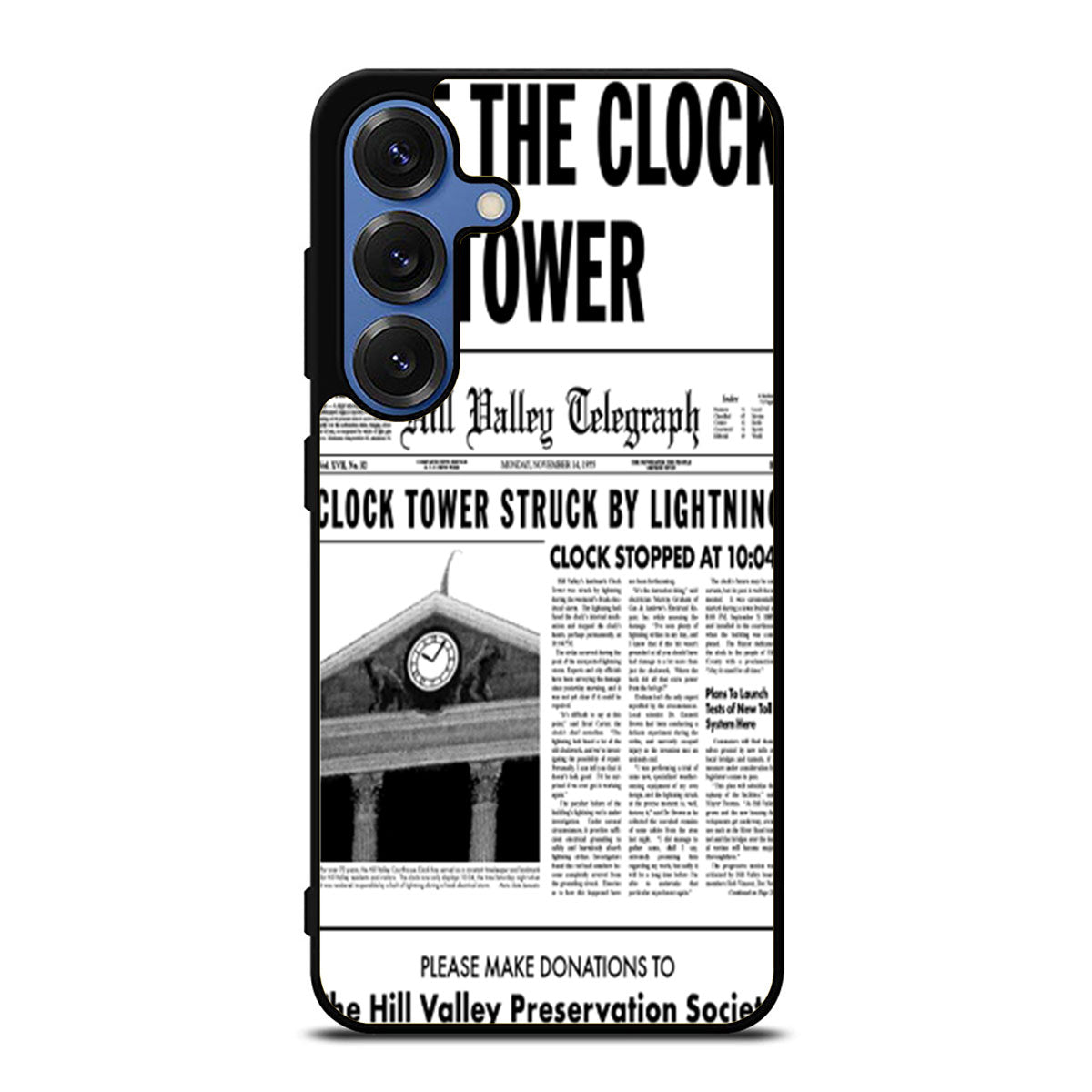Back to the Future Save the Clock Tower Samsung S25 Ultra Case