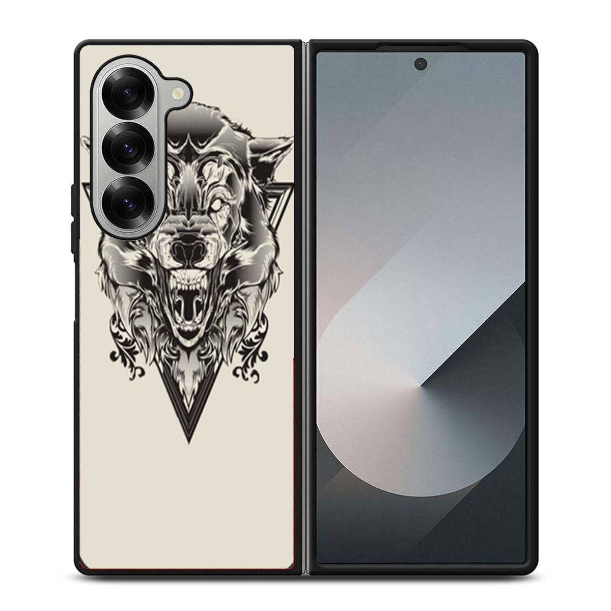 Badass Wolf by Joshua M Smith Samsung Z Fold 6 Case