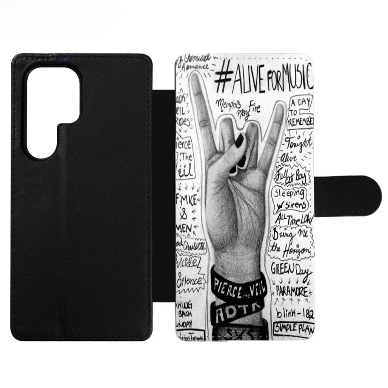 Band Collage Two Wallet Samsung Case