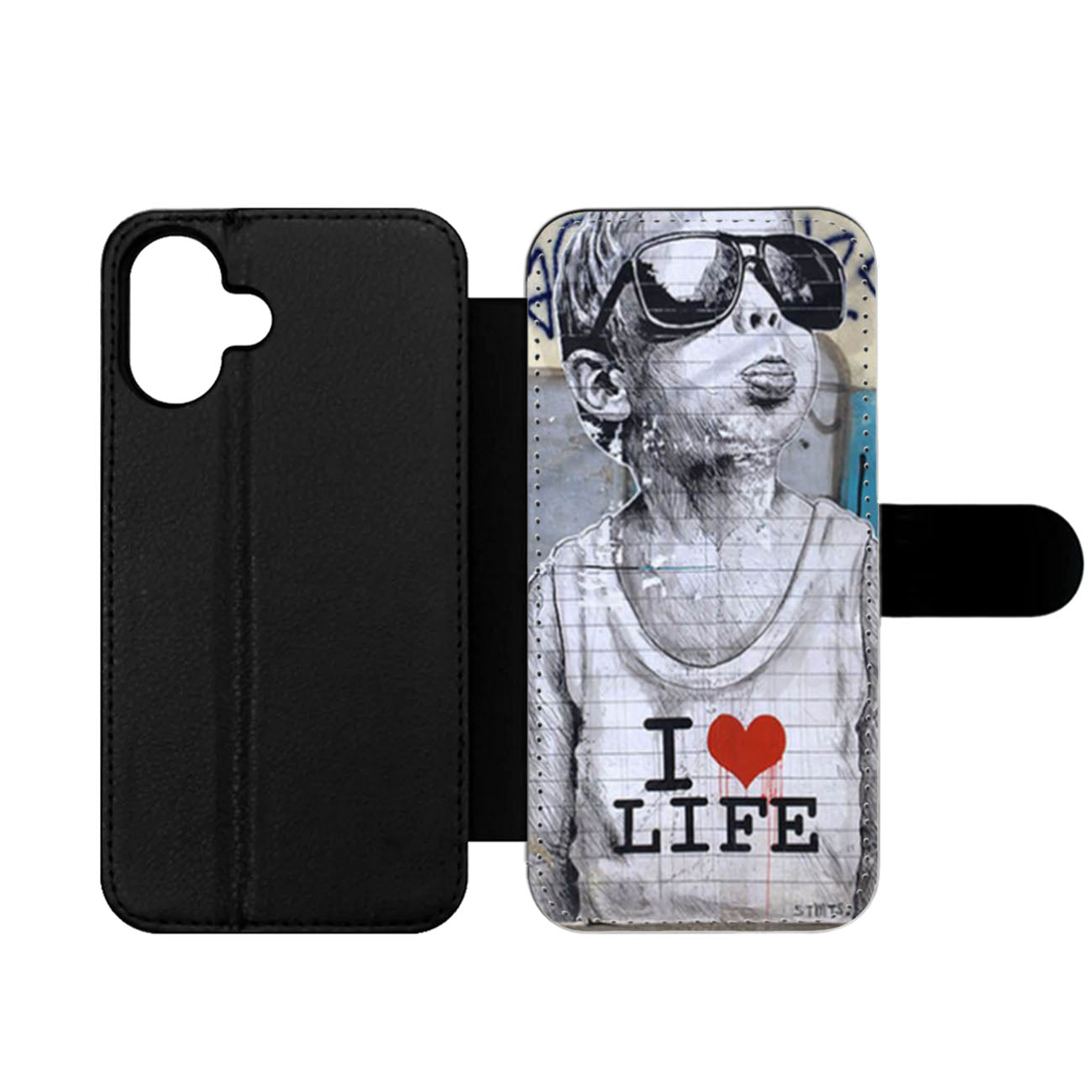 Banksy I Love my life Wallet iPhone Case