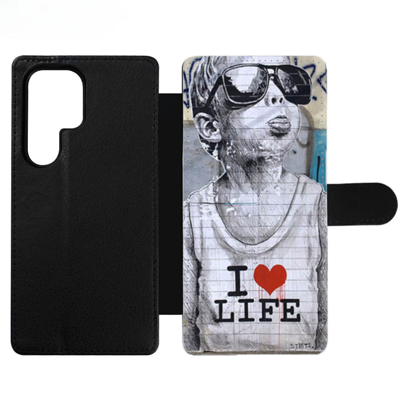 Banksy I Love my life Wallet Samsung Case