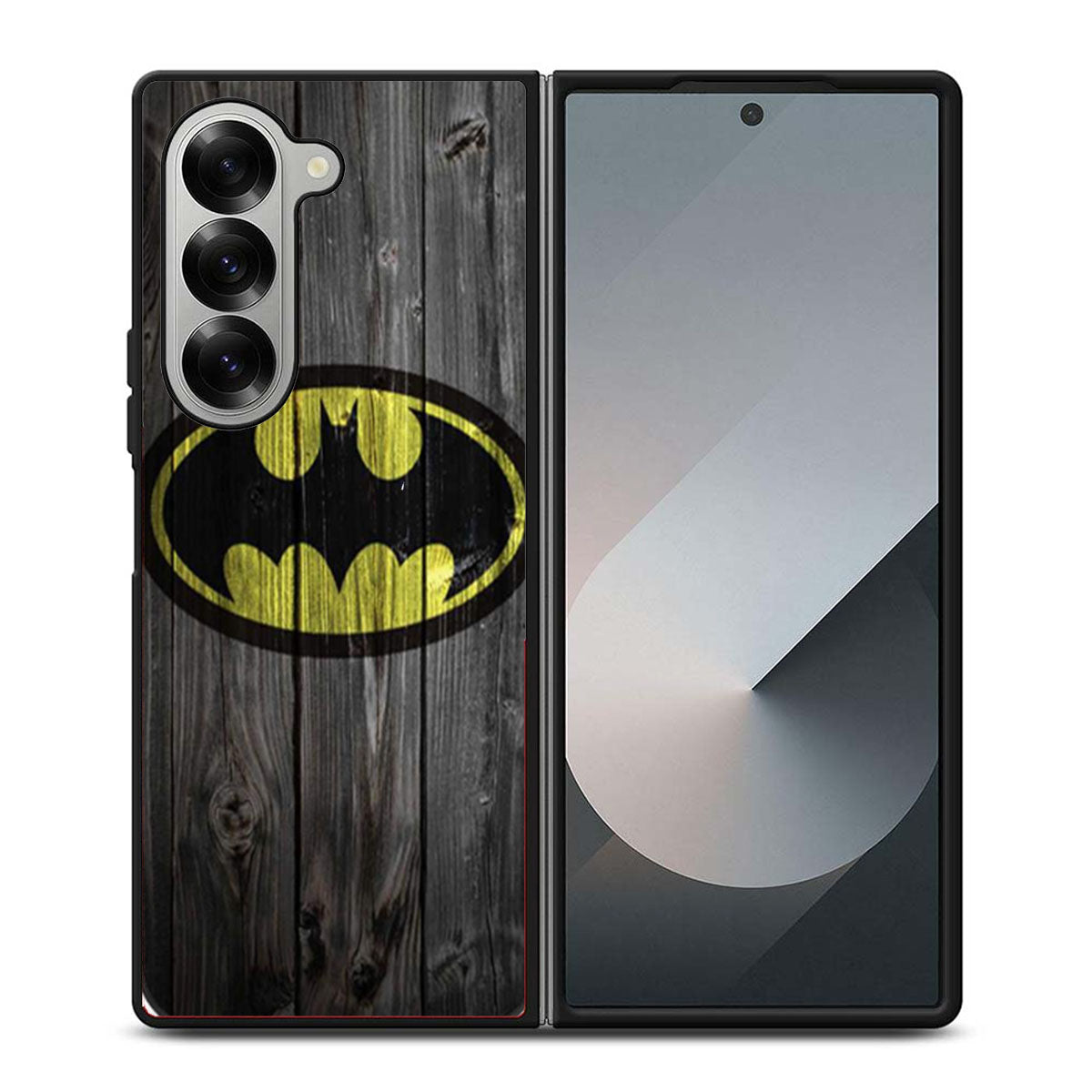 Batman Emblem Logo Wood Samsung Z Fold 6 Case