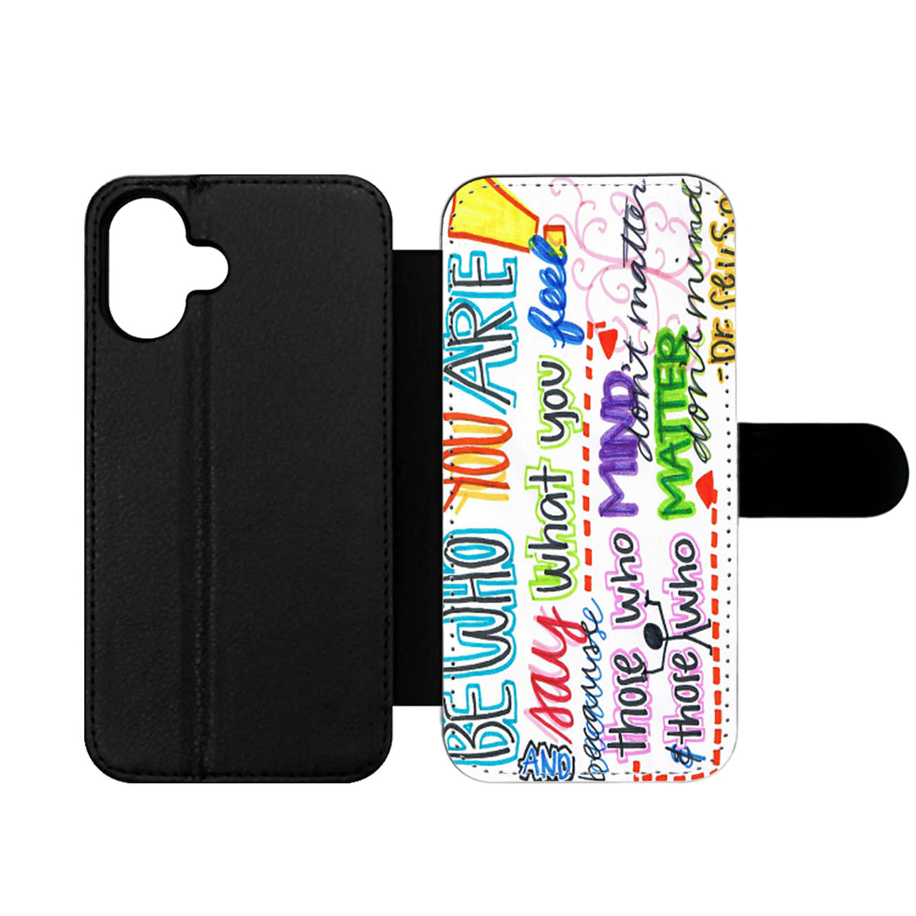 Be Who You Are Quote Wallet iPhone Case