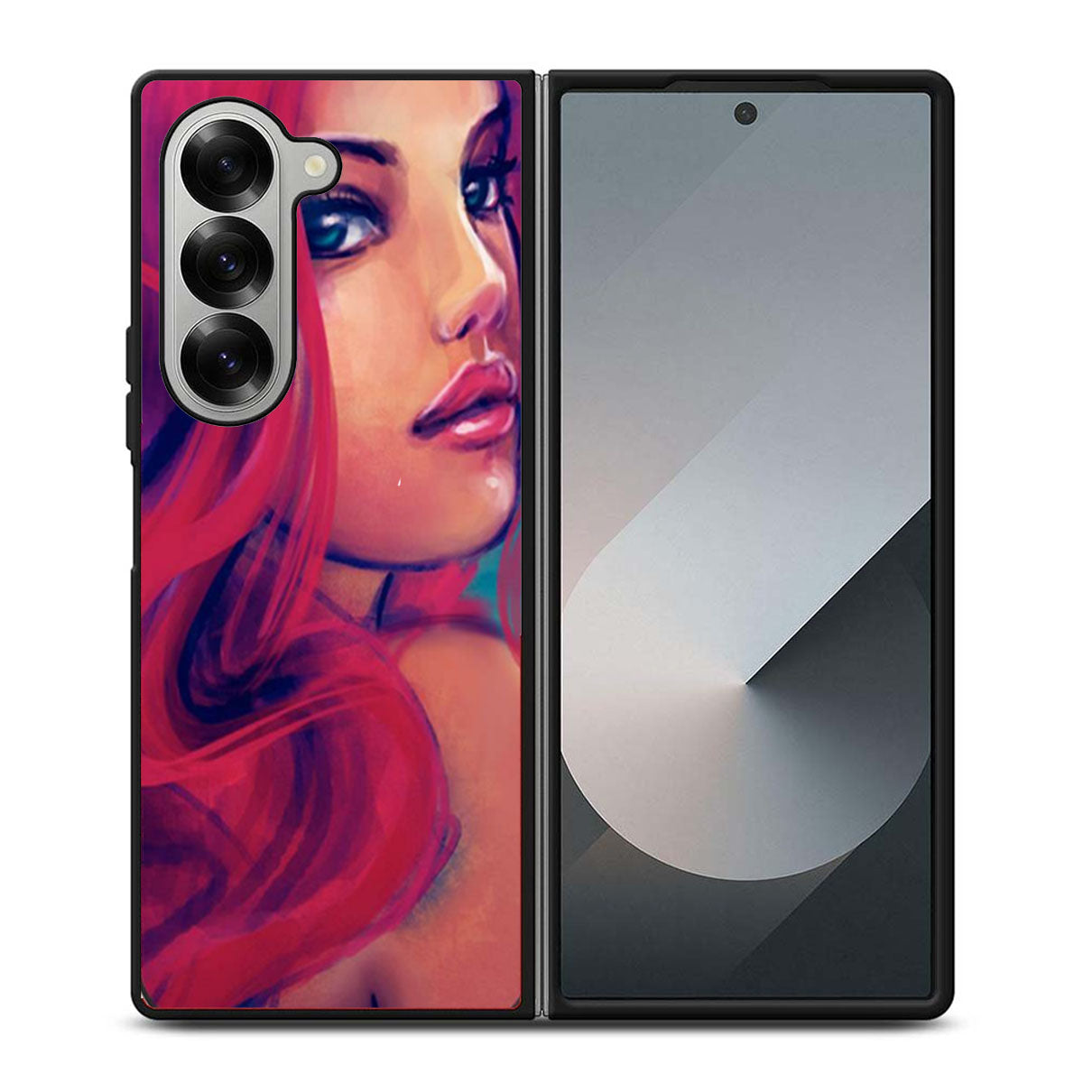 Beauty Hair Ariel Little Mermaid Samsung Z Fold 6 Case