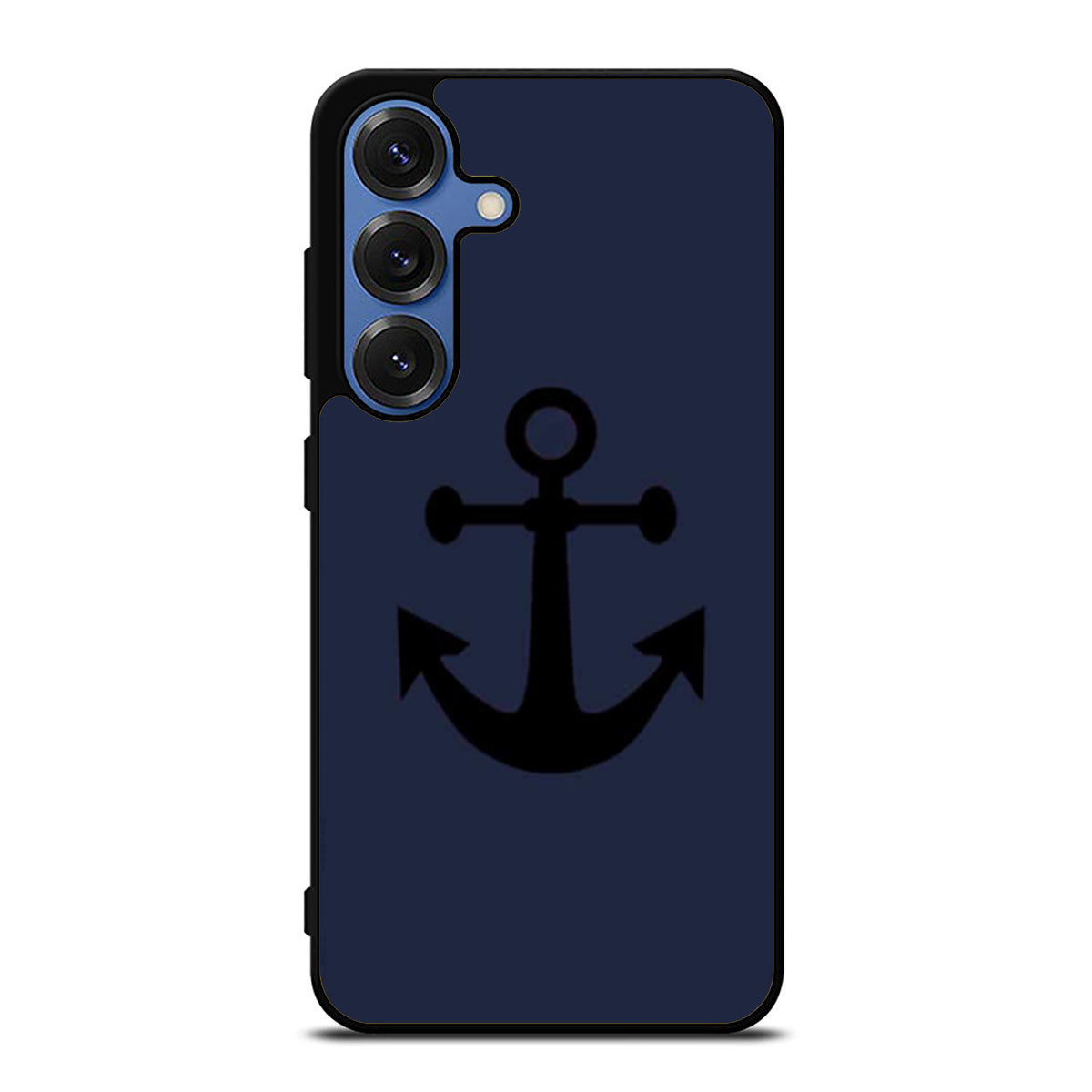 Black Anchor On Blue Word Quote Samsung S25 Ultra Case