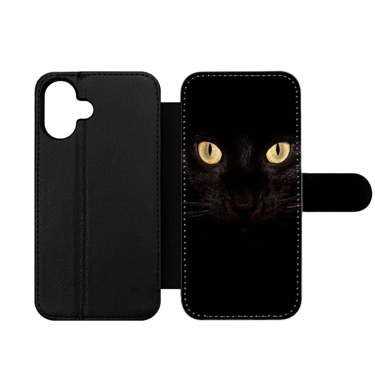 Black Cat Two Wallet iPhone Case