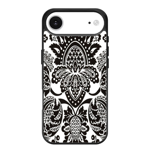 Black Damask Pattern iPhone Air Case