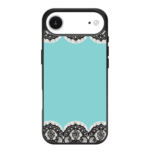 Black Lace and Teal iPhone Air Case